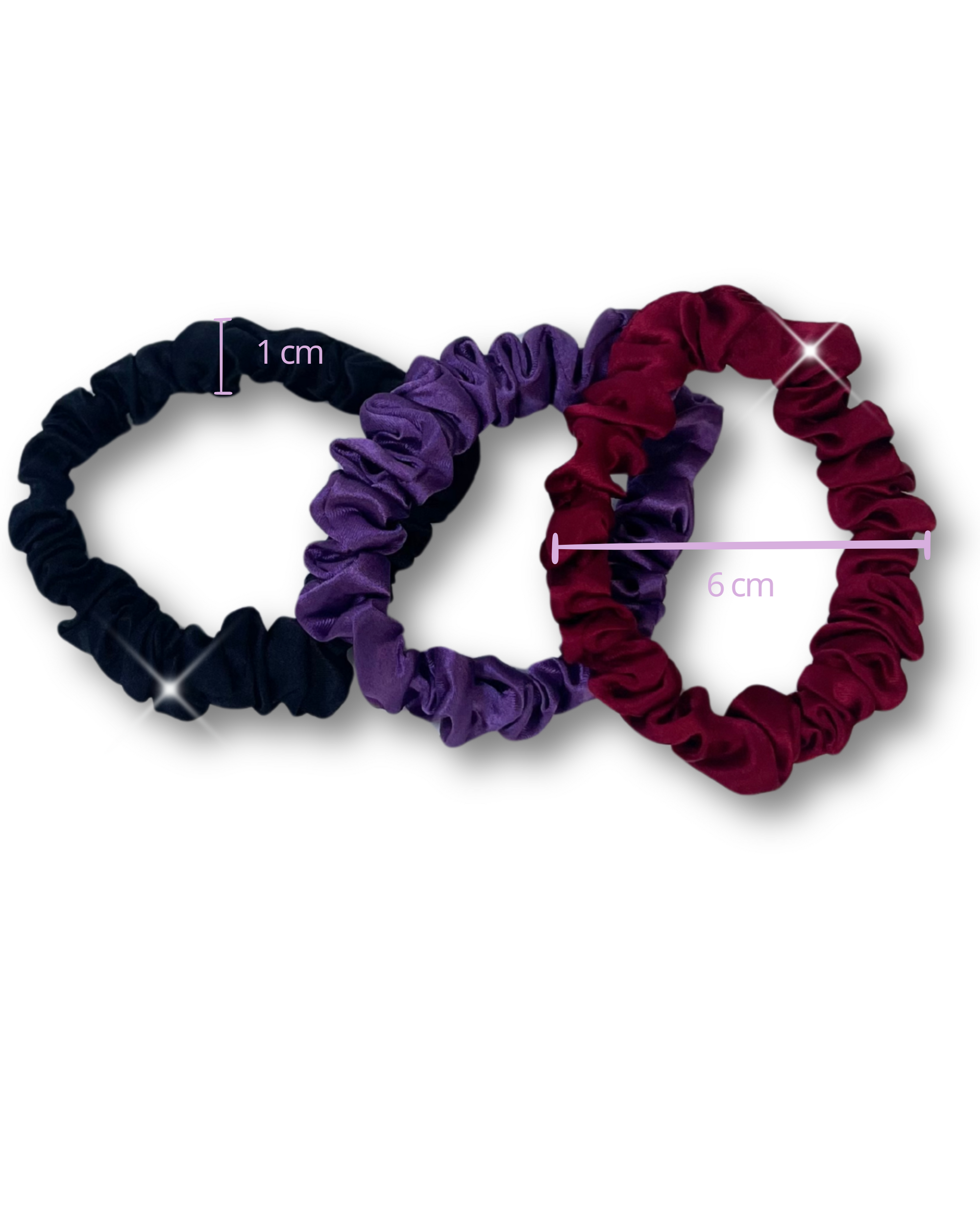 PREMIUM SEIDEN MINI SCRUNCHIES 3er Set