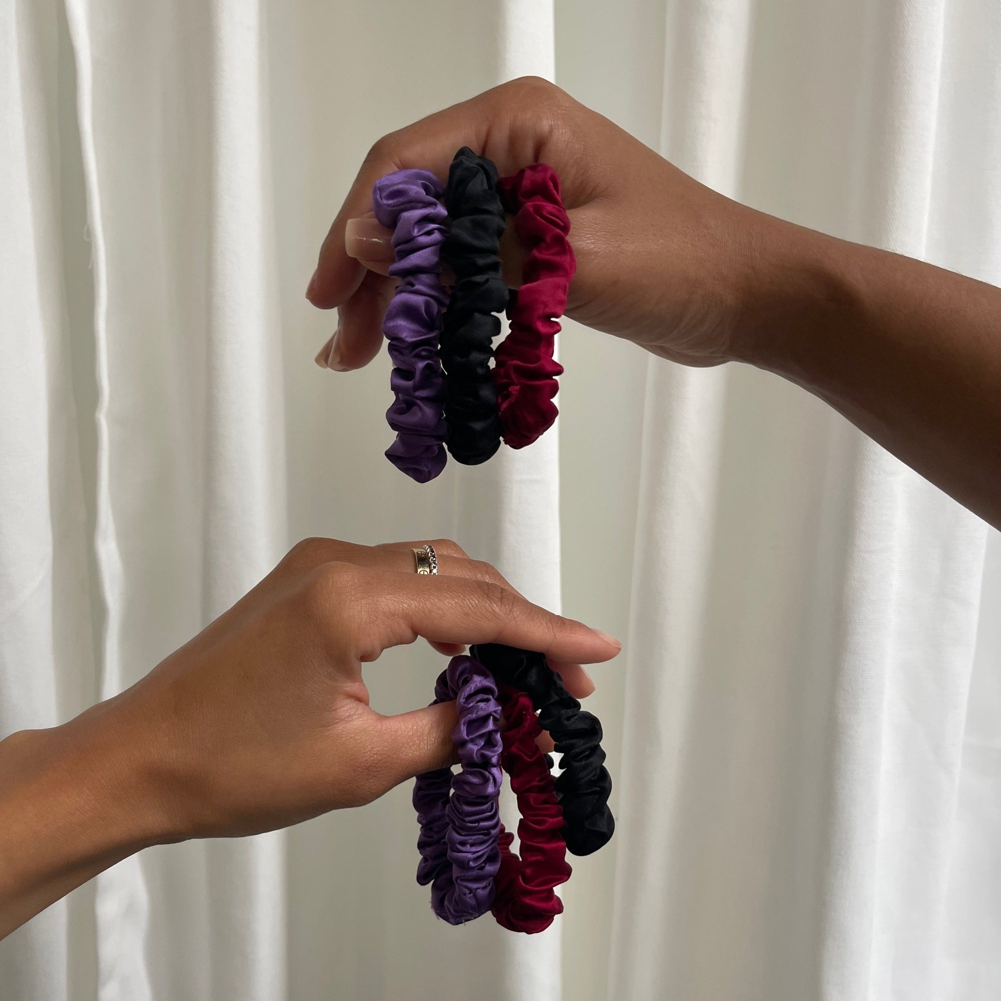 PREMIUM SEIDEN MINI SCRUNCHIES 3er Set